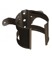 Изображение товара Кронштейн хомут труб Grand Line металлический на деревянную стену d90 мм темно-коричневый RR 32