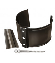 Кронштейн хомут труб Grand Line металлический на кирпичную стену d90 мм темно-коричневый RR 32 с крепежом - фото 1