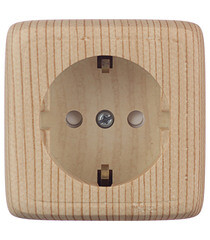 Розетка Hegel Alfa накладная сосна со шторками (РА16-114-02) - фото 1
