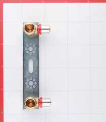 Планка монтажная Tiemme с двумя водорозетками 16(пресс) х 1/2 ВР(г) - фото 6