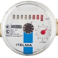 Счетчик для холодной воды Itelma WFK20 DN15 110 мм без сгонов - фото 2