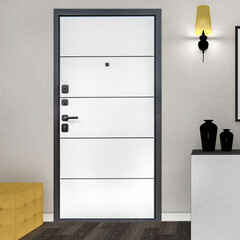 Дверь входная Portika Porta R-3 левая графит - сноу вералинг 980х2050 мм - фото 4