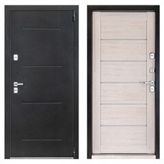 Дверь входная с терморазрывом Portika Porta T2 правая антик серебро - нордик оак 880х2050 мм