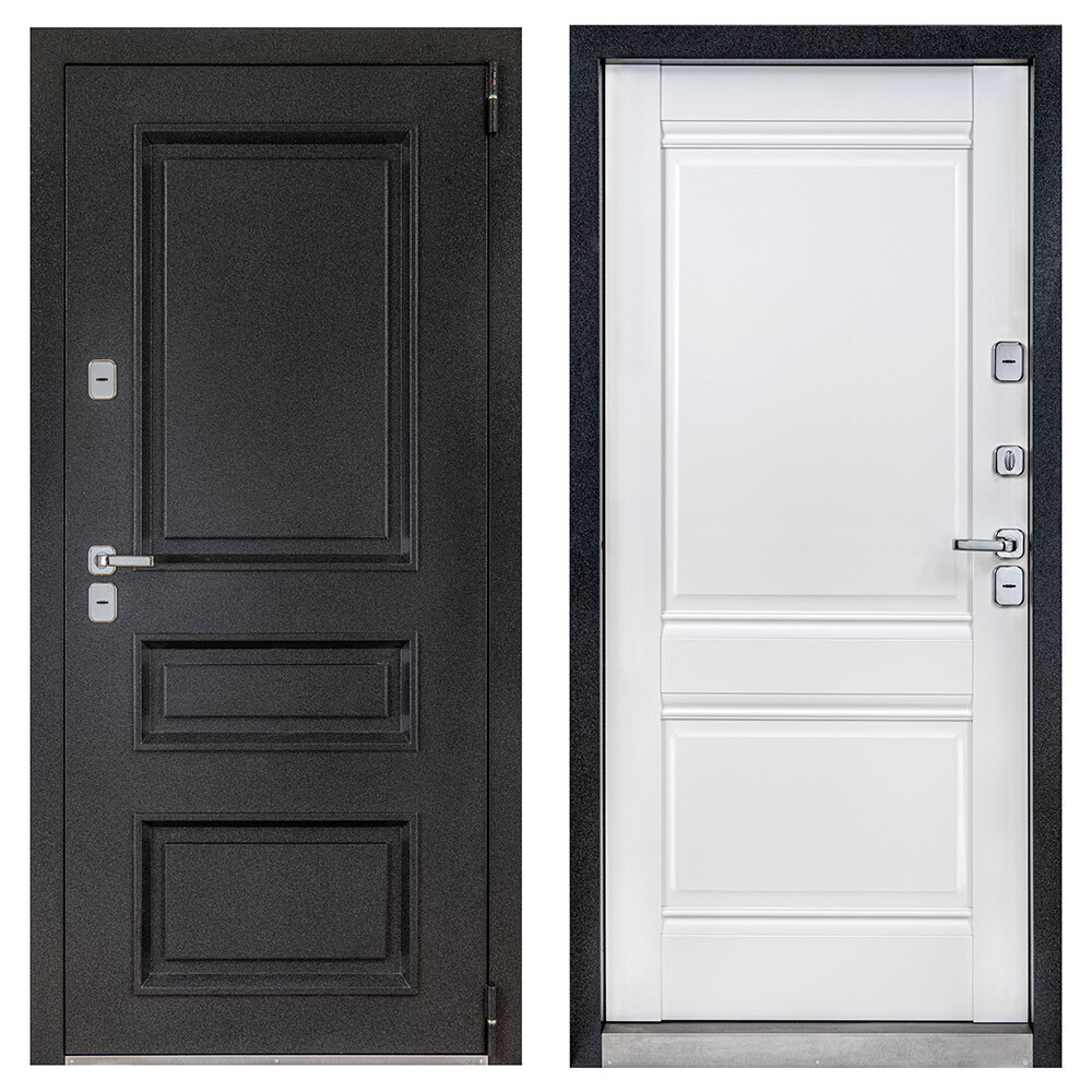 Изображение товара Дверь входная стальная с терморазрывом Portika Porta T4 правая графит аляска 880х2050 мм