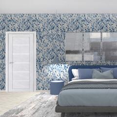 Дверь межкомнатная Легно-22 900х2000 мм ПВХ сноу арт со стеклом - фото 2