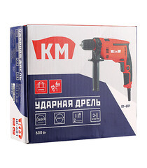 Дрель сетевая ударная КМ ID-601 600 Вт ключевой патрон - фото 3