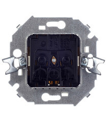 Розетка Simon 15 встраиваемая слоновая кость со шторками (1591443-031) - фото 2