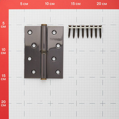 Петля Fuaro карточная левая разъемная 100х75 мм бронза - фото 2
