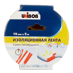 Изолента Unibob EPDM черная 19 мм 5 м самослипающаяся - фото 2