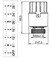 Термоголовка Tiemme М30х1,5 мм для радиатора (9550001/9550025) - фото 6