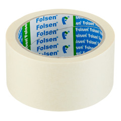 Лента малярная Folsen для деликатных поверхностей белая 50 мм 25 м