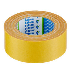 Лента клейкая монтажная Folsen двусторонняя тканевая 50 мм 25 м - фото 1