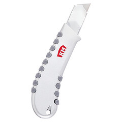 Нож строительный КМ 18 мм с ломающимся лезвием металлический корпус - фото 6