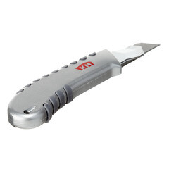 Нож строительный КМ 18 мм с ломающимся лезвием металлический корпус - фото 5