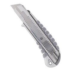 Изображение товара Нож строительный КМ 25 мм с ломающимся лезвием металлический корпус