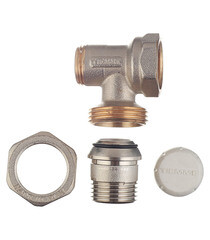 Клапан запорный угловой Tiemme 1/2 НР(ш) х 1/2 ВР(г) для радиатора (3230001) - фото 5