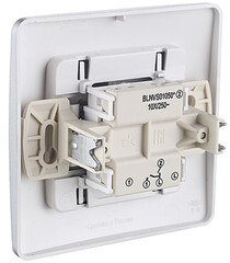 Выключатель Systeme Electric Blanca двухклавишный встраиваемый алюминий (BLNVS010503) - фото 2