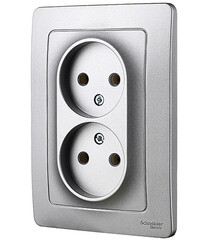 Розетка Systeme Electric Blanca встраиваемая алюминий (BLNRS000023) - фото 2