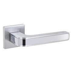 Ручка дверная Fuaro Neo SSC/CP-16 квадратная розетка сатинированный хром (44275) - фото 1