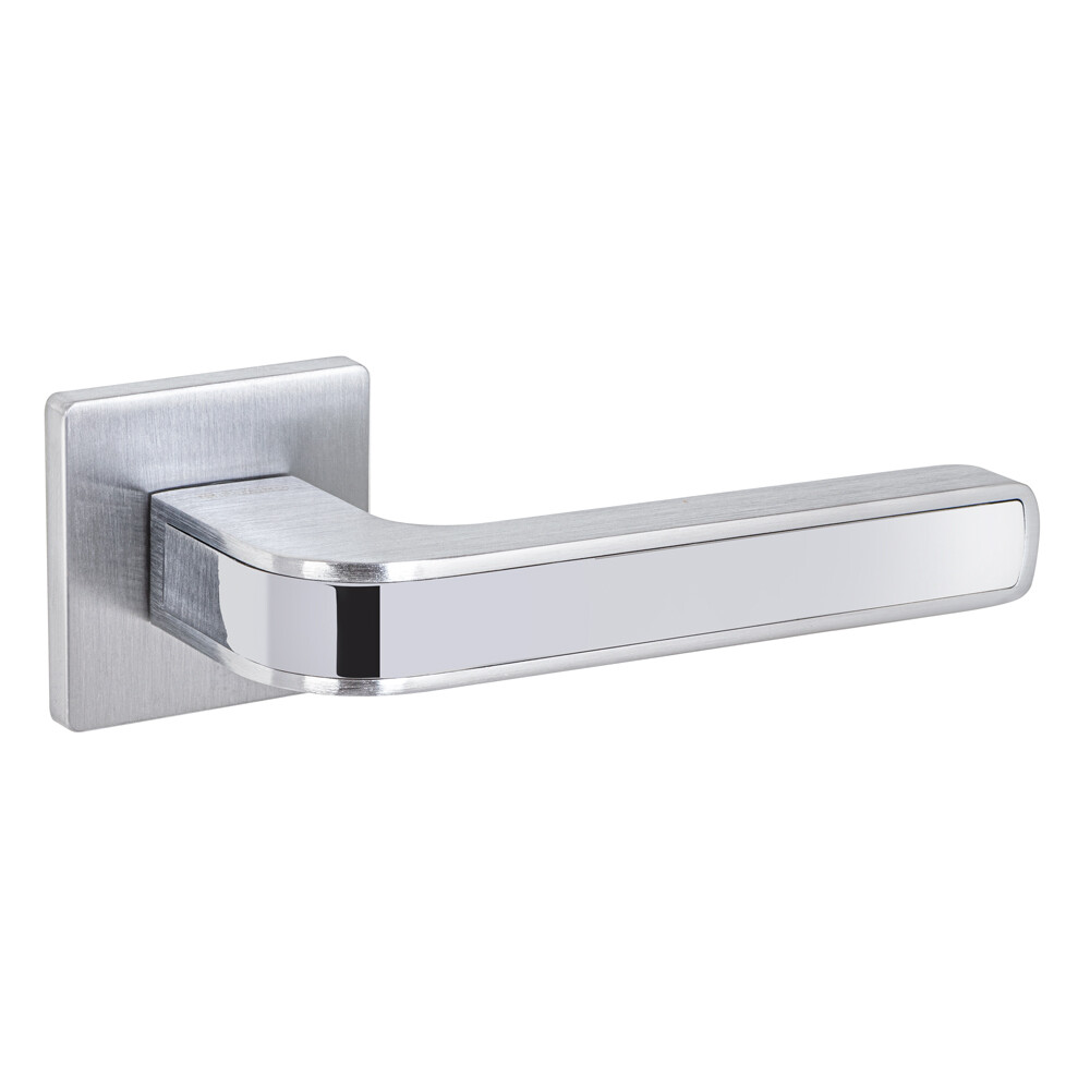 Ручка дверная Fuaro Neo SSC/CP-16 квадратная розетка сатинированный хром (44275)