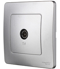 Розетка телевизионная Systeme Electric Blanca встраиваемая алюминий (BLNTS000013) - фото 5