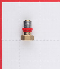 Соединитель прямой Tiemme с накидной гайкой под евроконус 20(пресс) х 3/4 ВР(г) - фото 2