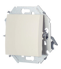 Переключатель Simon 15 одноклавишный встраиваемый слоновая кость (1591201-031) - фото 5