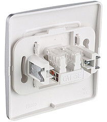 Розетка компьютерная Systeme Electric Blanca встраиваемая алюминий RJ45 (BLNIS045003) - фото 3