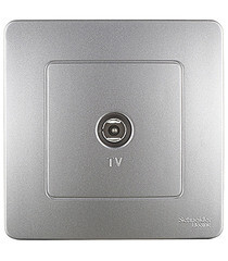 Розетка телевизионная Systeme Electric Blanca встраиваемая алюминий (BLNTS000013) - фото 1