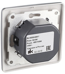 Диммер Systeme Electric Blanca встраиваемый алюминий поворотно-нажимной (BLNSS040013) - фото 2