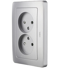 Розетка Hegel Master встраиваемая серебро (РС16-341-06) - фото 2