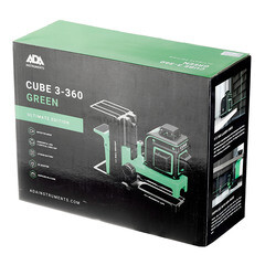 Уровень лазерный Ada Cube 3-360 Green Ultimate Edition (А00569) со штативом и отражателем - фото 2