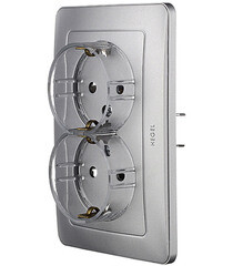 Розетка Hegel Master встраиваемая серебро (РС16-381-06) - фото 2