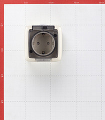 Розетка Hegel Alfa накладная слоновая кость со шторками с крышкой (РА16-212-01) - фото 6