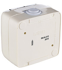 Розетка Hegel Alfa накладная слоновая кость со шторками с крышкой (РА16-212-01) - фото 2