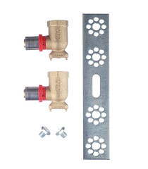 Планка монтажная Tiemme с двумя водорозетками 16(пресс) х 1/2 ВР(г) - фото 2