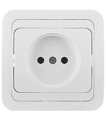 Изображение товара Розетка Makel Mimoza встраиваемая белая керамика (12002)