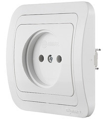 Розетка Makel Mimoza встраиваемая белая керамика (12002) - фото 5