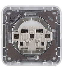 Розетка Makel Mimoza встраиваемая белая керамика (12002) - фото 4