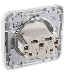 Розетка Makel Mimoza встраиваемая белая керамика (12002) - фото 2