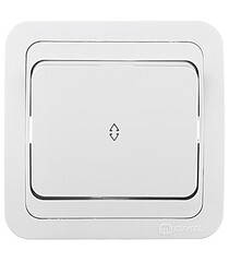 Переключатель Makel Mimoza одноклавишный встраиваемый белый (12005) - фото 1