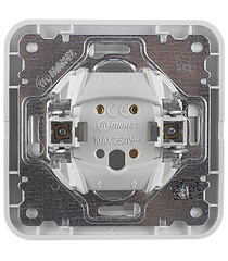 Переключатель Makel Mimoza одноклавишный встраиваемый белый (12005) - фото 5