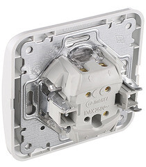 Переключатель Makel Mimoza одноклавишный встраиваемый белый (12005) - фото 4