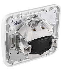 Переключатель Makel Mimoza одноклавишный встраиваемый белый с подсветкой (12025) - фото 3