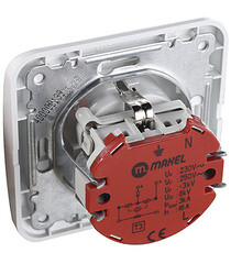 Розетка Makel Mimoza встраиваемая белая с сетевым фильтром со шторками (14002139) - фото 4