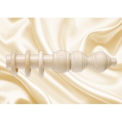 Карниз круглый 1ряд 1,2м натуральное дерево пластик крючки