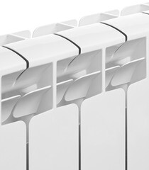 Радиатор биметаллический Rifar Base 350 мм 10 секций 1" боковое подключение белый - фото 3