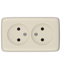 Розетка Hegel Alfa накладная слоновая кость (РА16-143-01) - фото 1