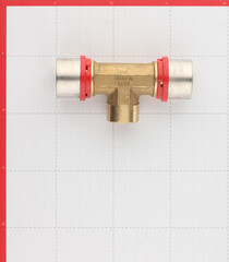 Тройник Tiemme 32(пресс) х 1/2 ВР(г) х 32(пресс) - фото 4