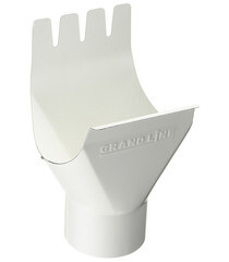 Воронка желоба Grand Line металлическая d125-90 мм белая RAL 9003 - фото 1